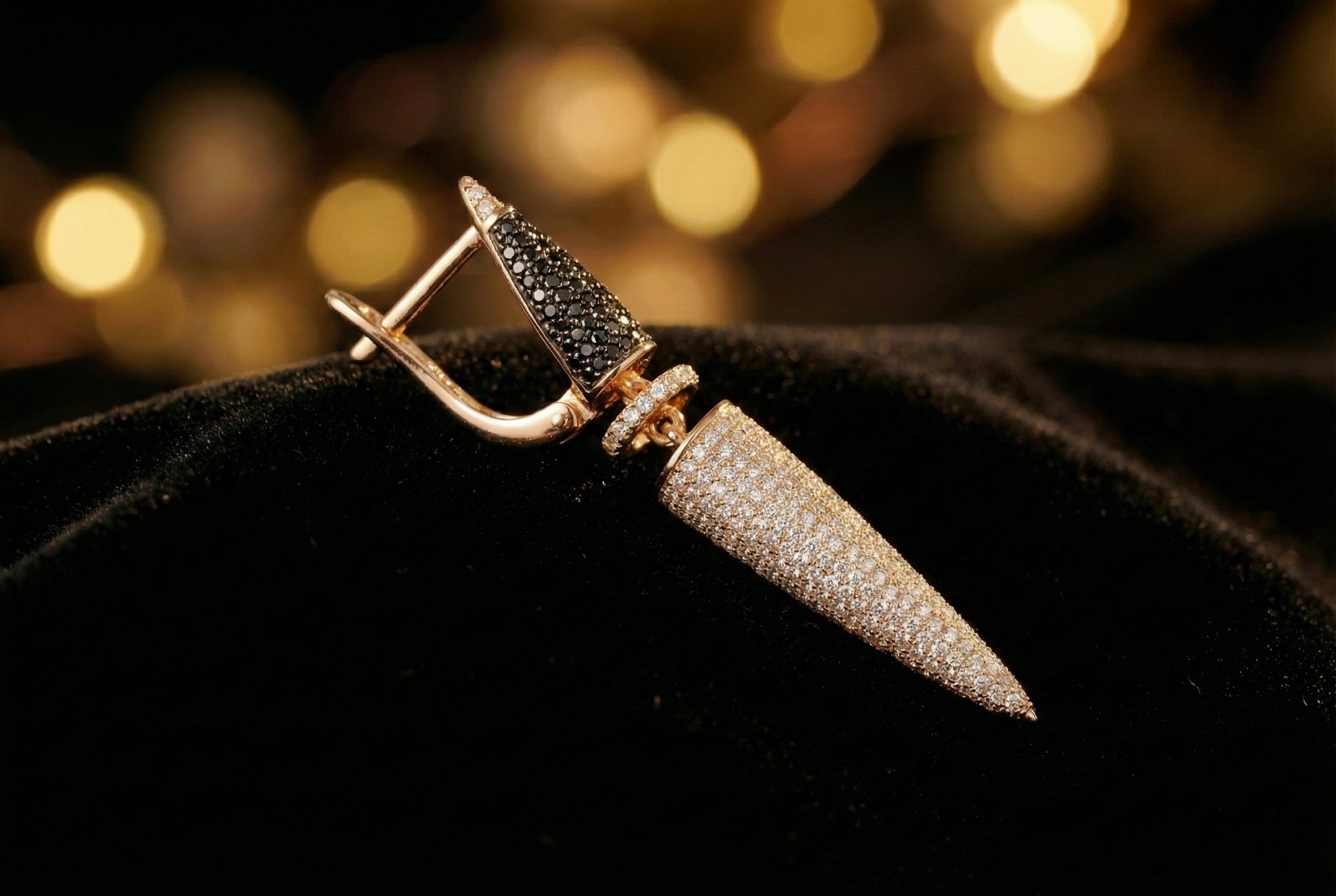 KYRA – Luxe Tapered Crystal Drop Earrings