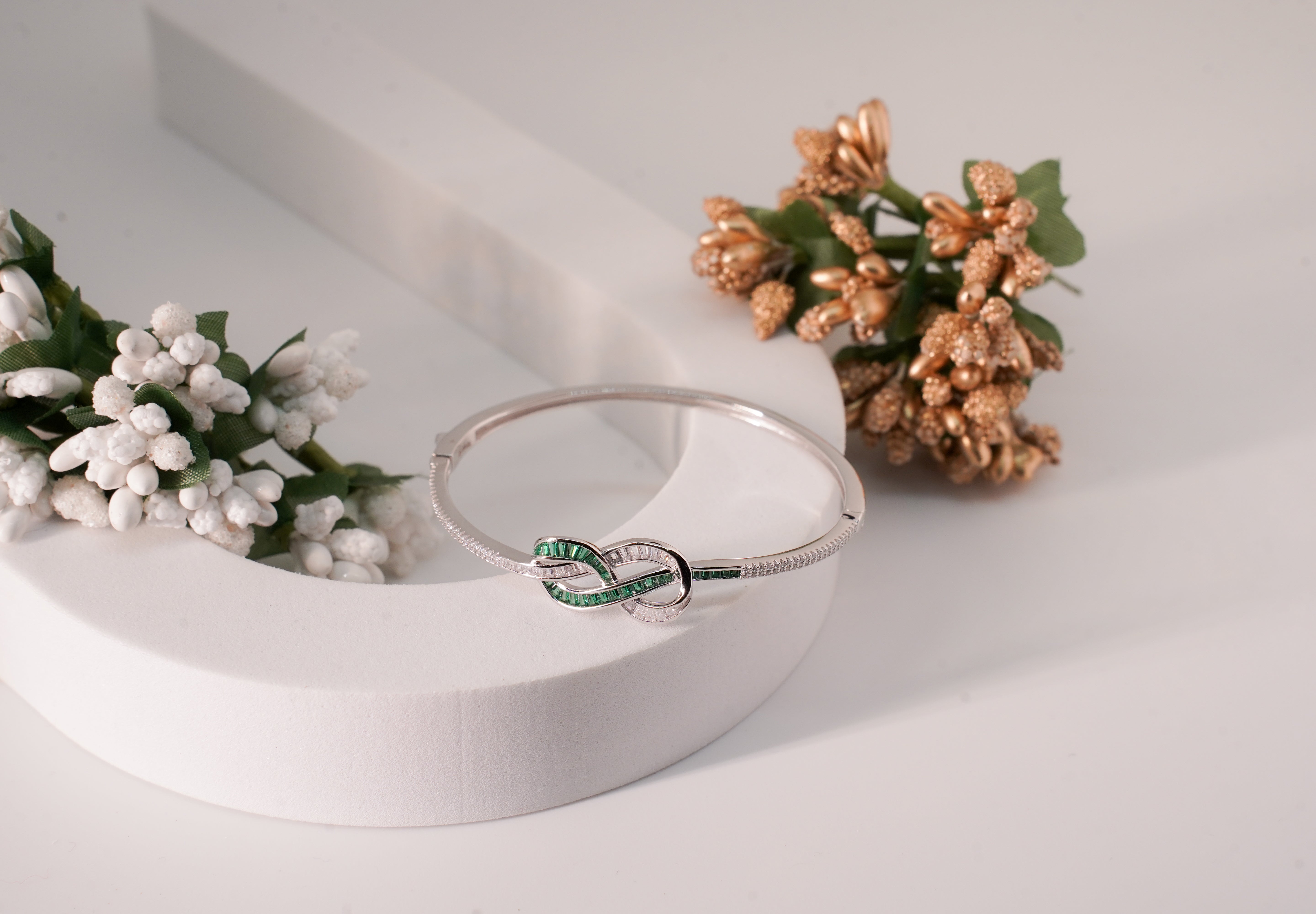 The Emerald Infinity Knot Bangle