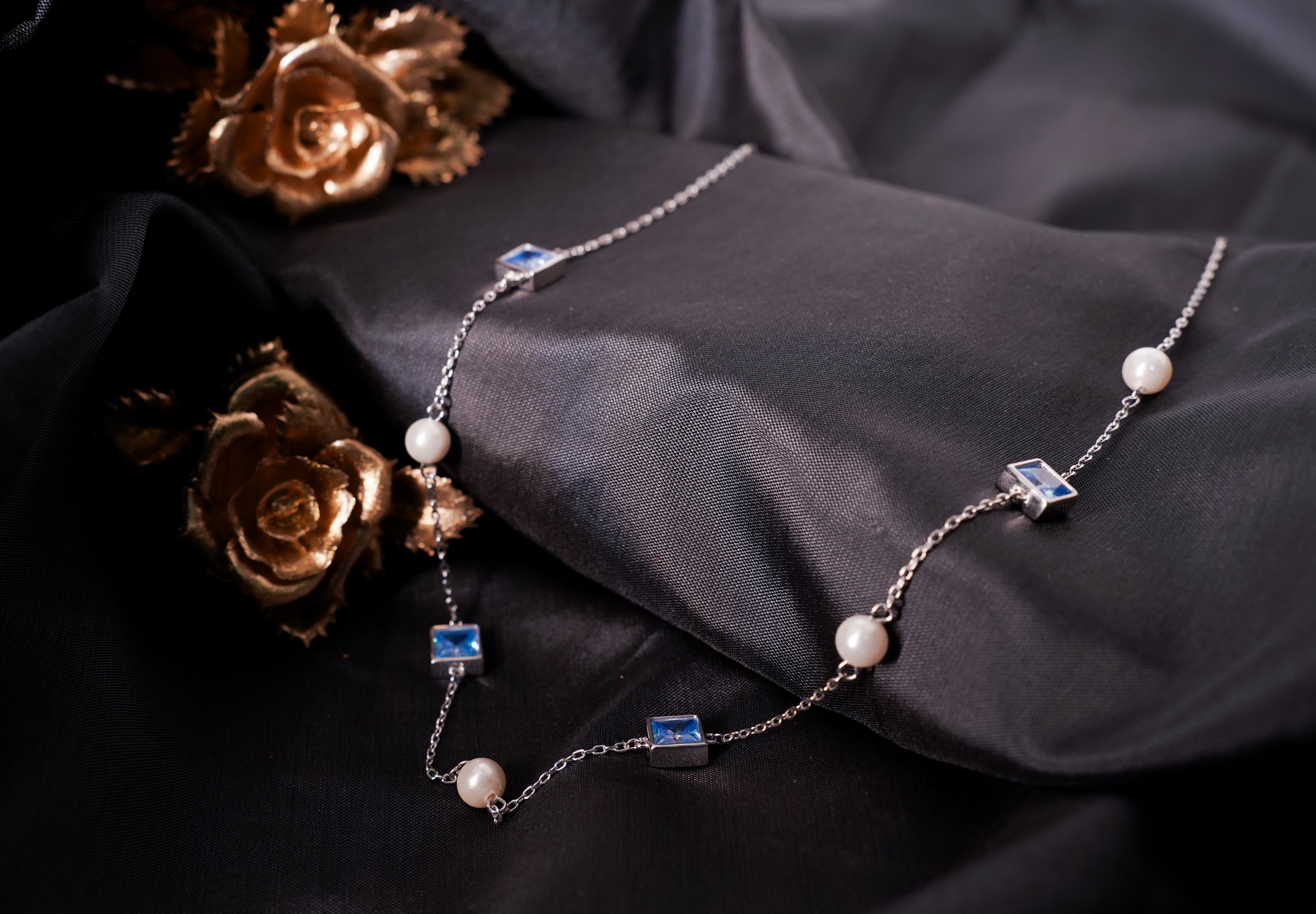 The Azure Pearl Station Necklace