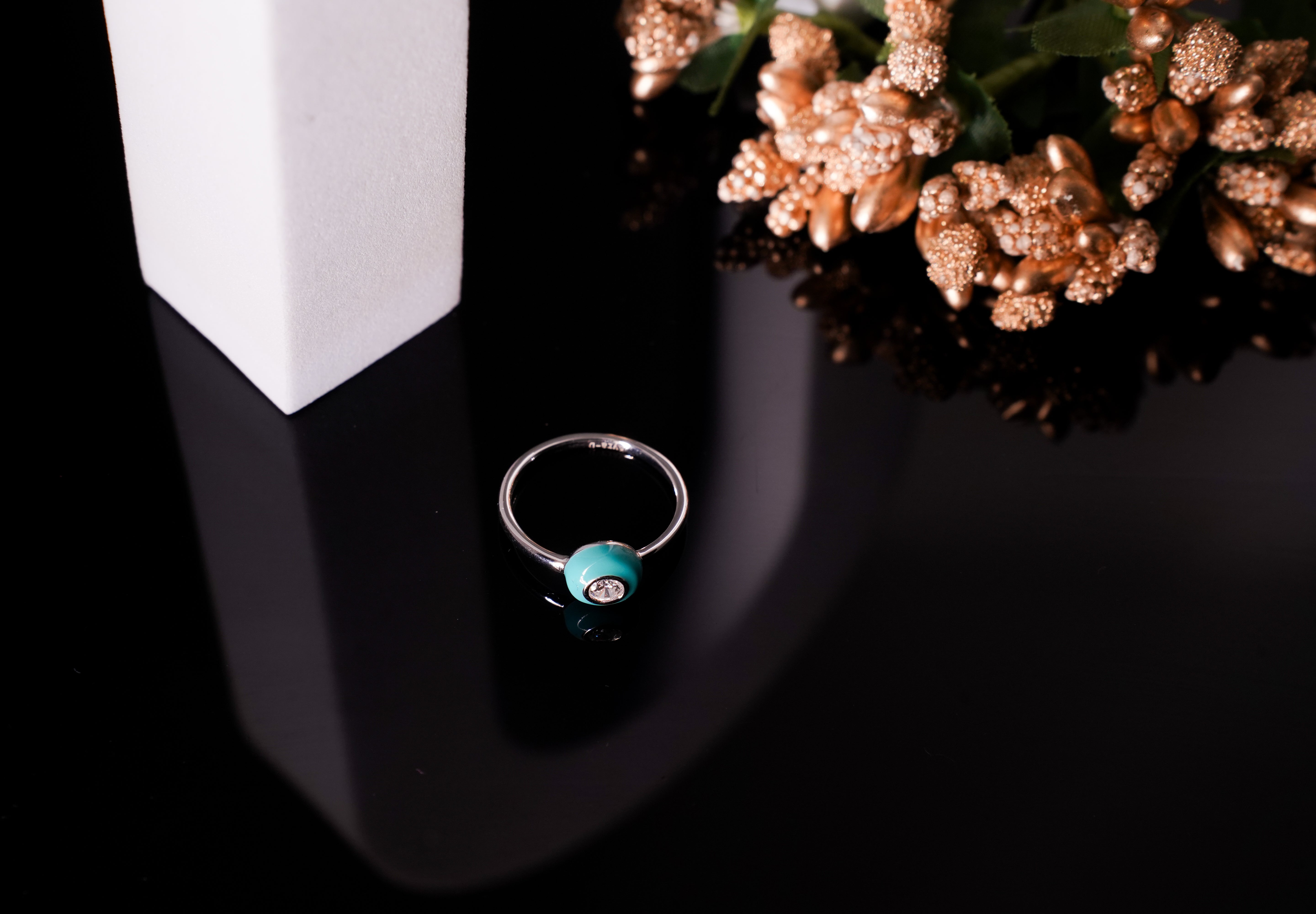 The Azure Orb Solitaire Ring