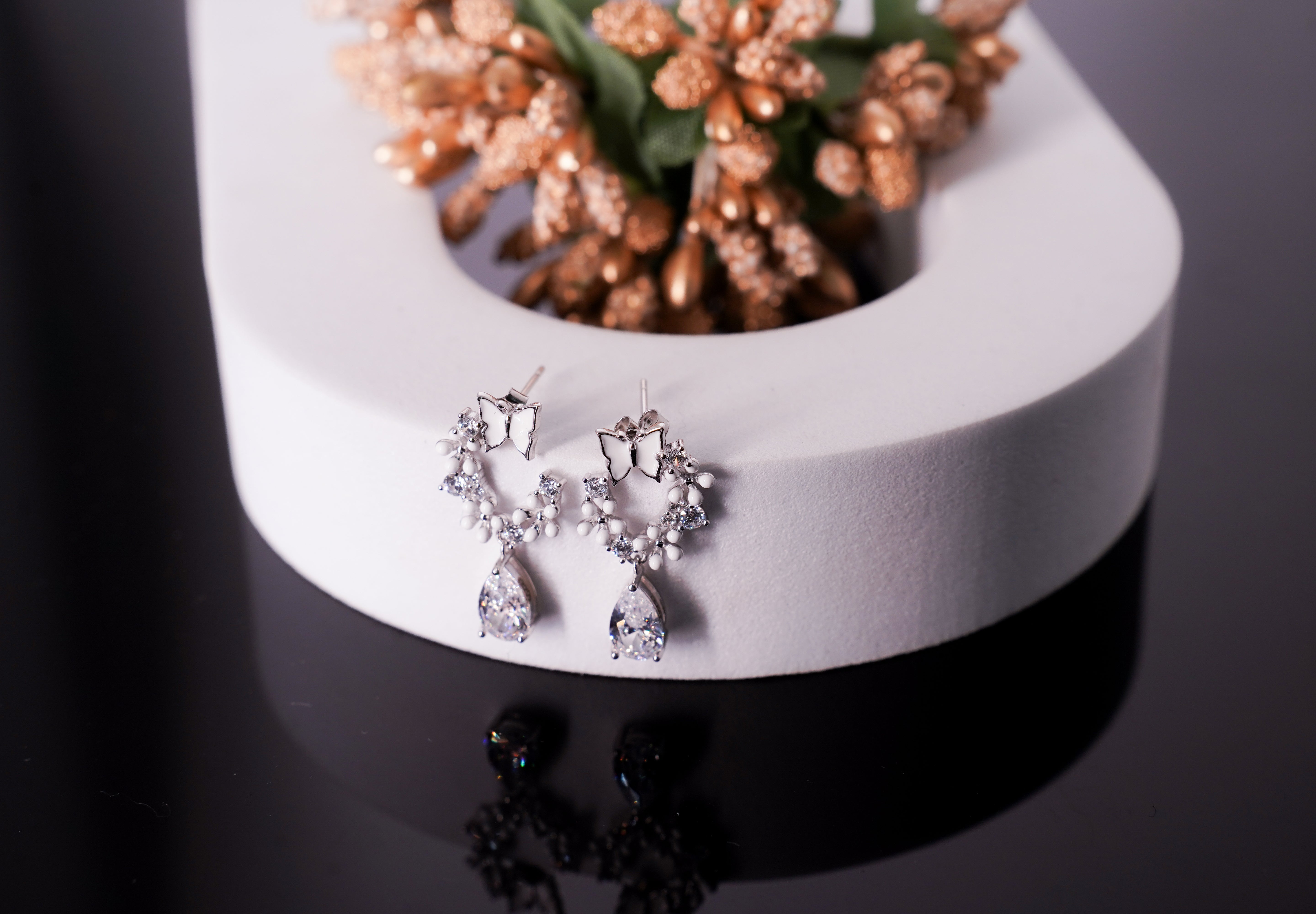 The Midnight Clover Studs