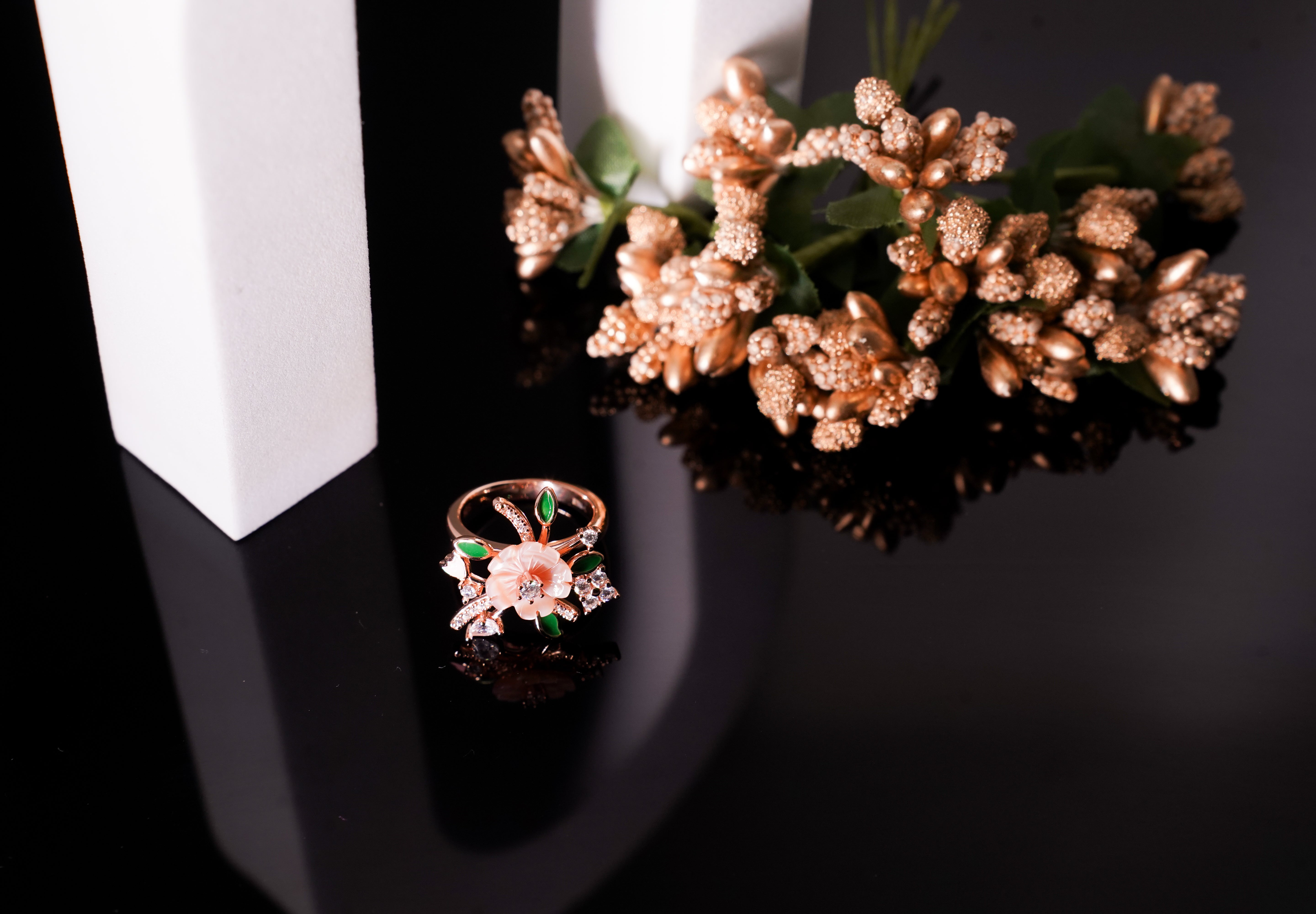 Emerald Bloom Elegance Ring