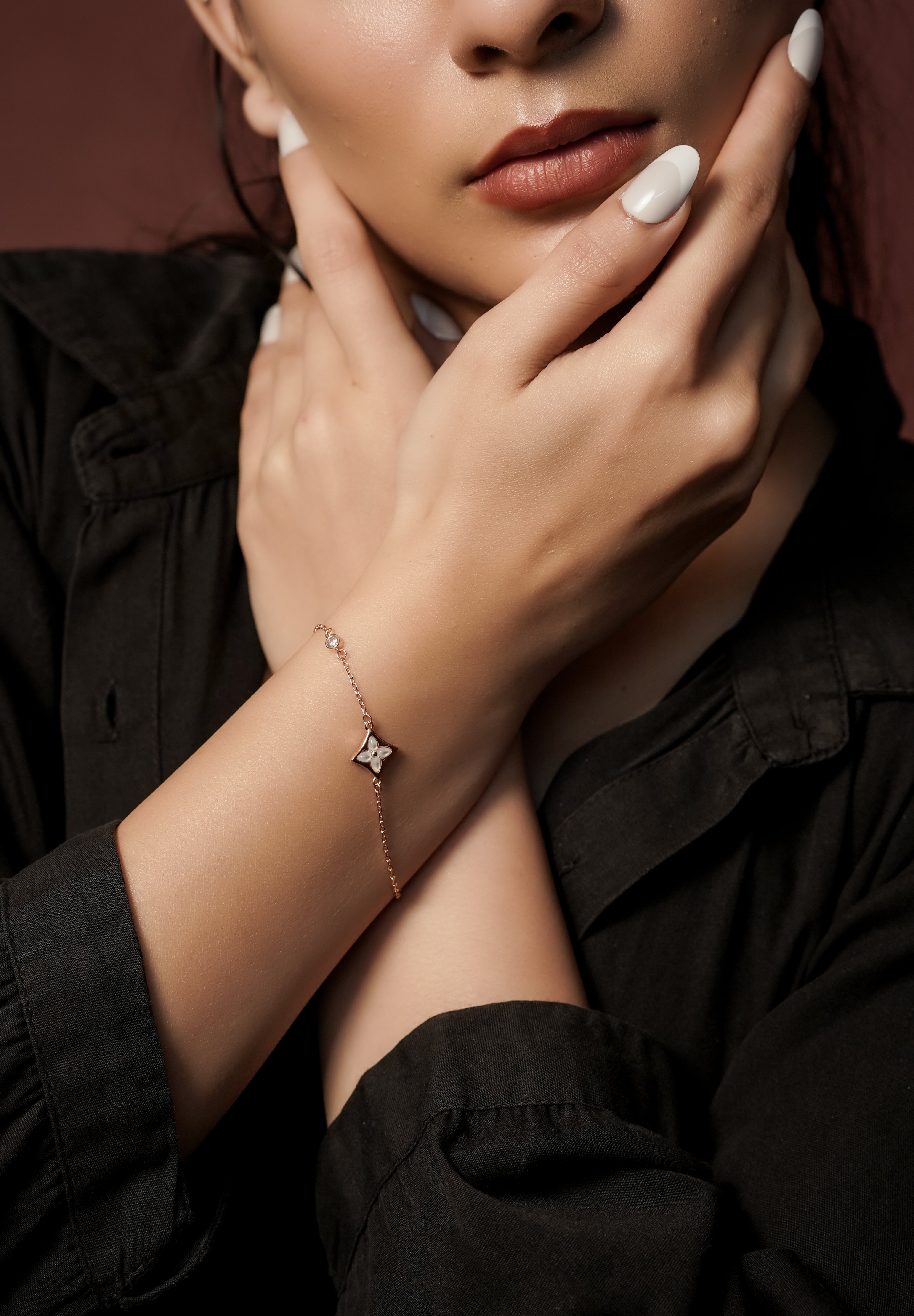 The Celestia Pearl Clover Bracelet