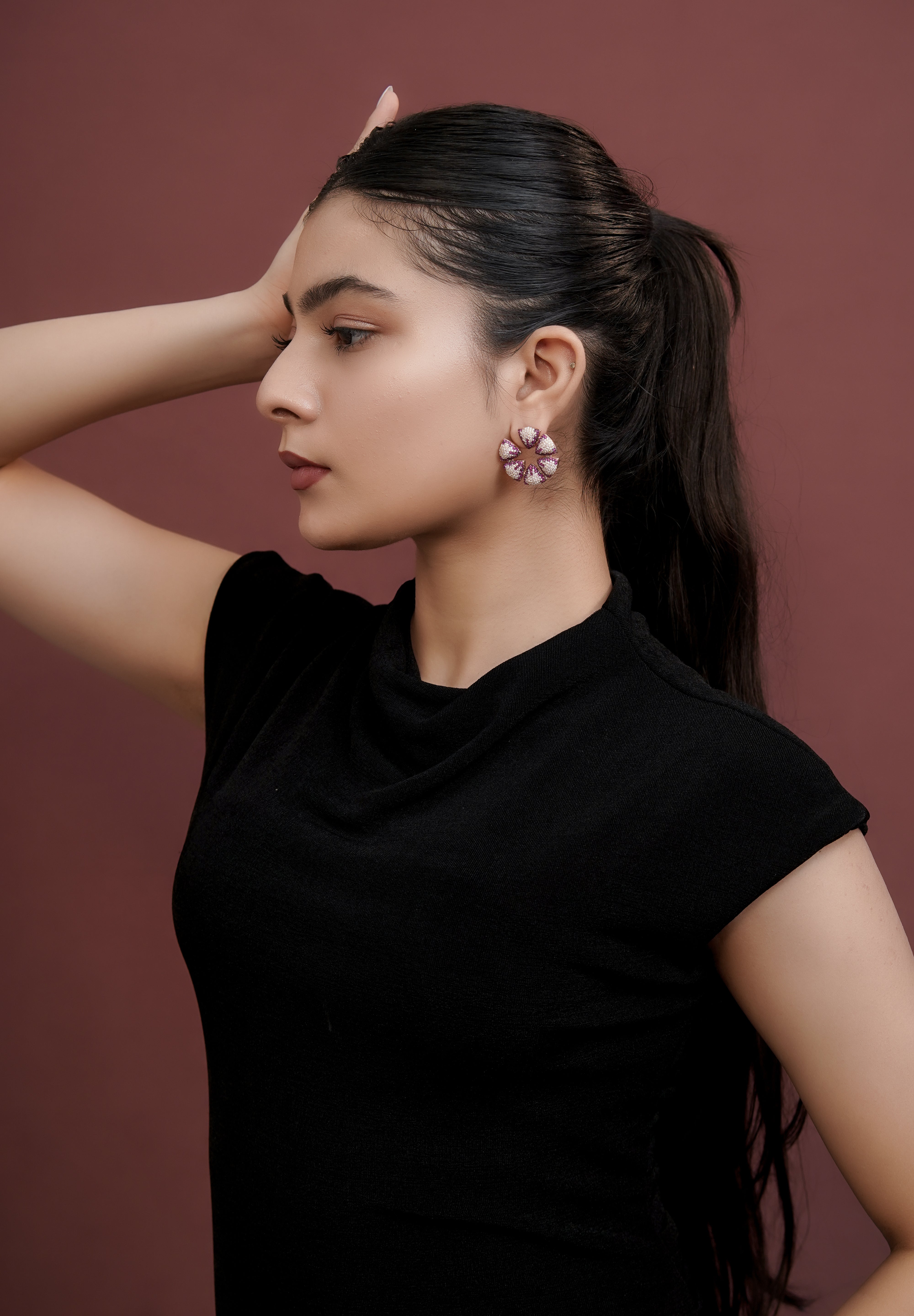 The Royal Orchid Studs