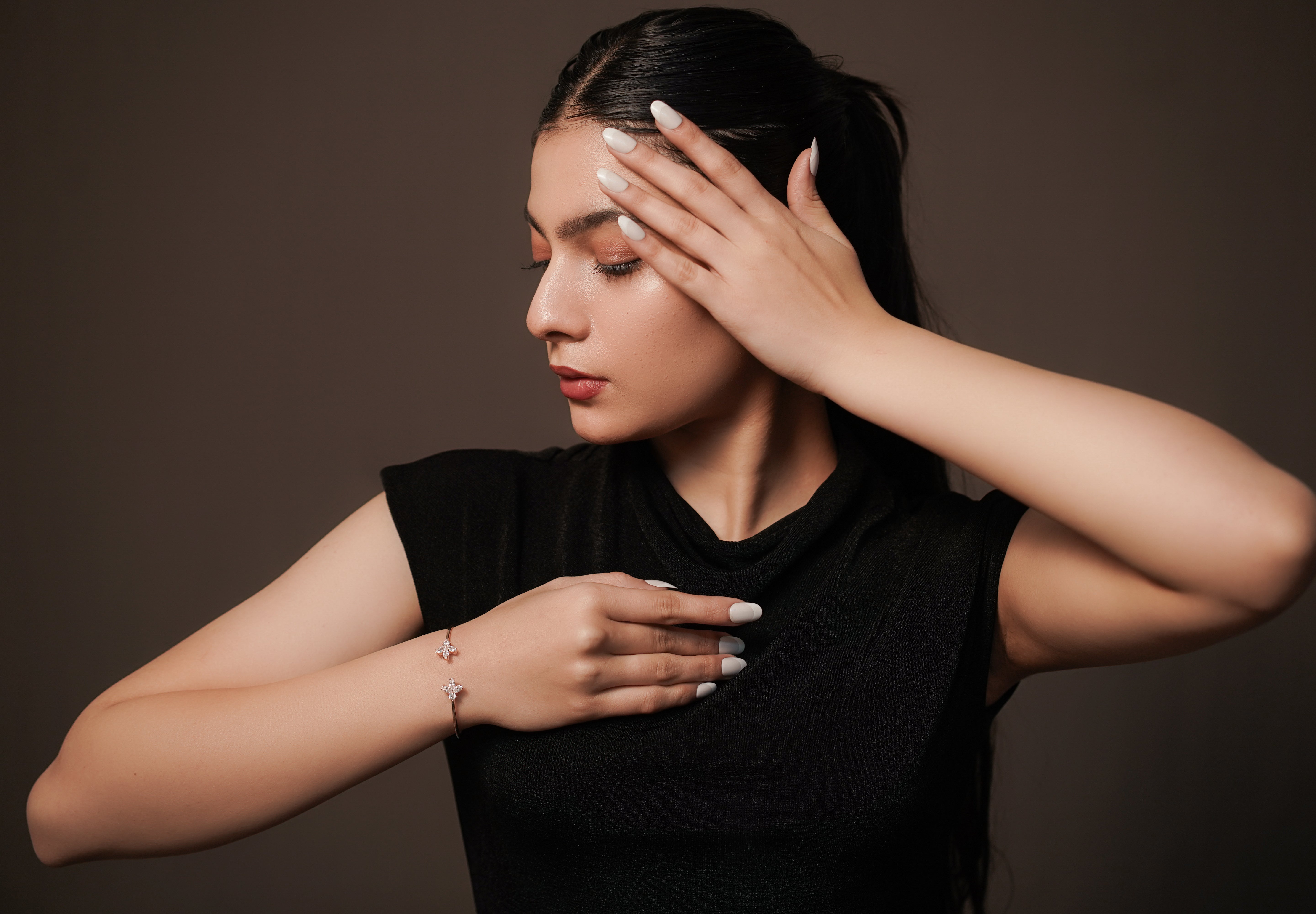 The Kyra Aurora Triple-Strand Cuff