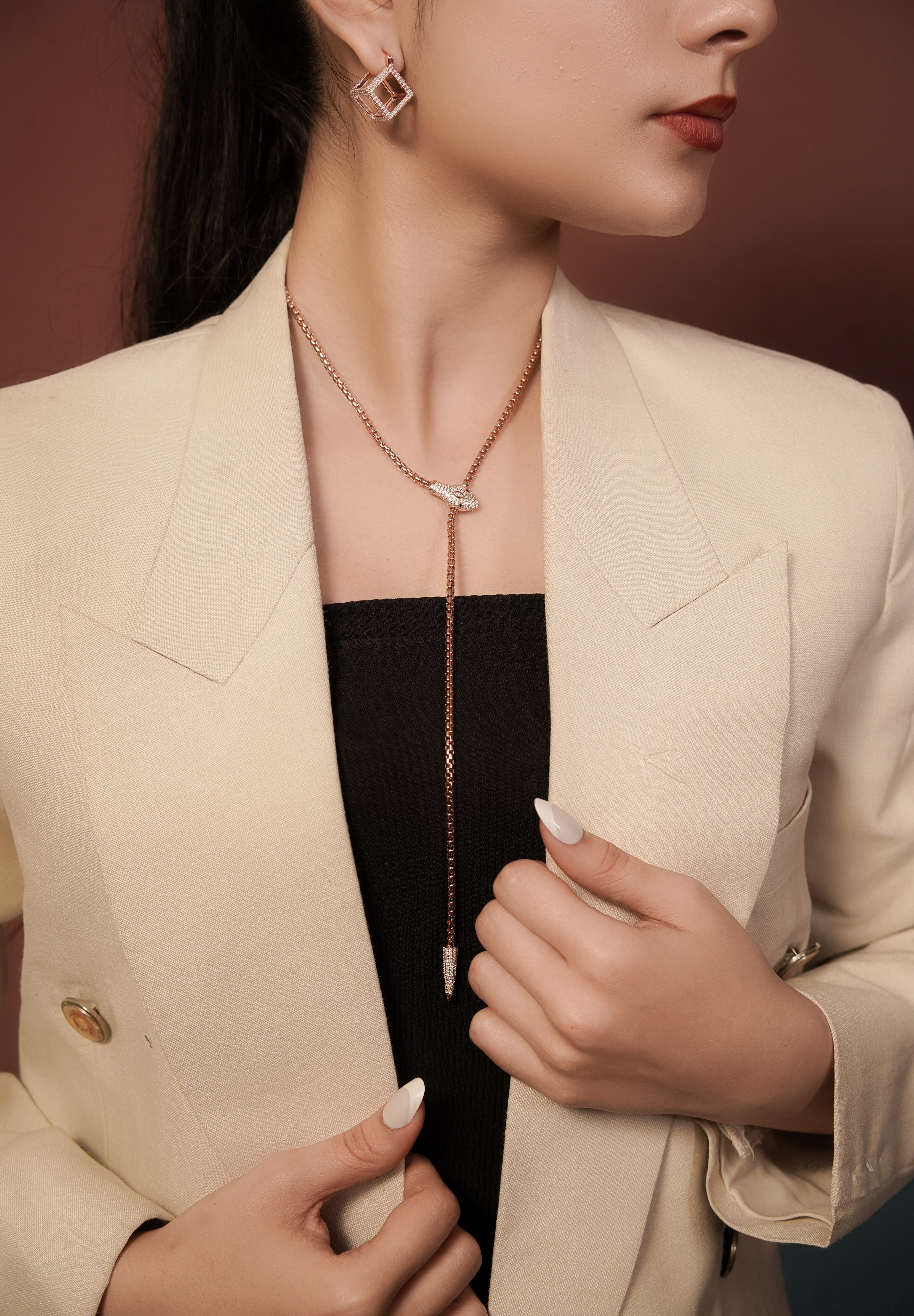 The Serpent Lariat Necklace
