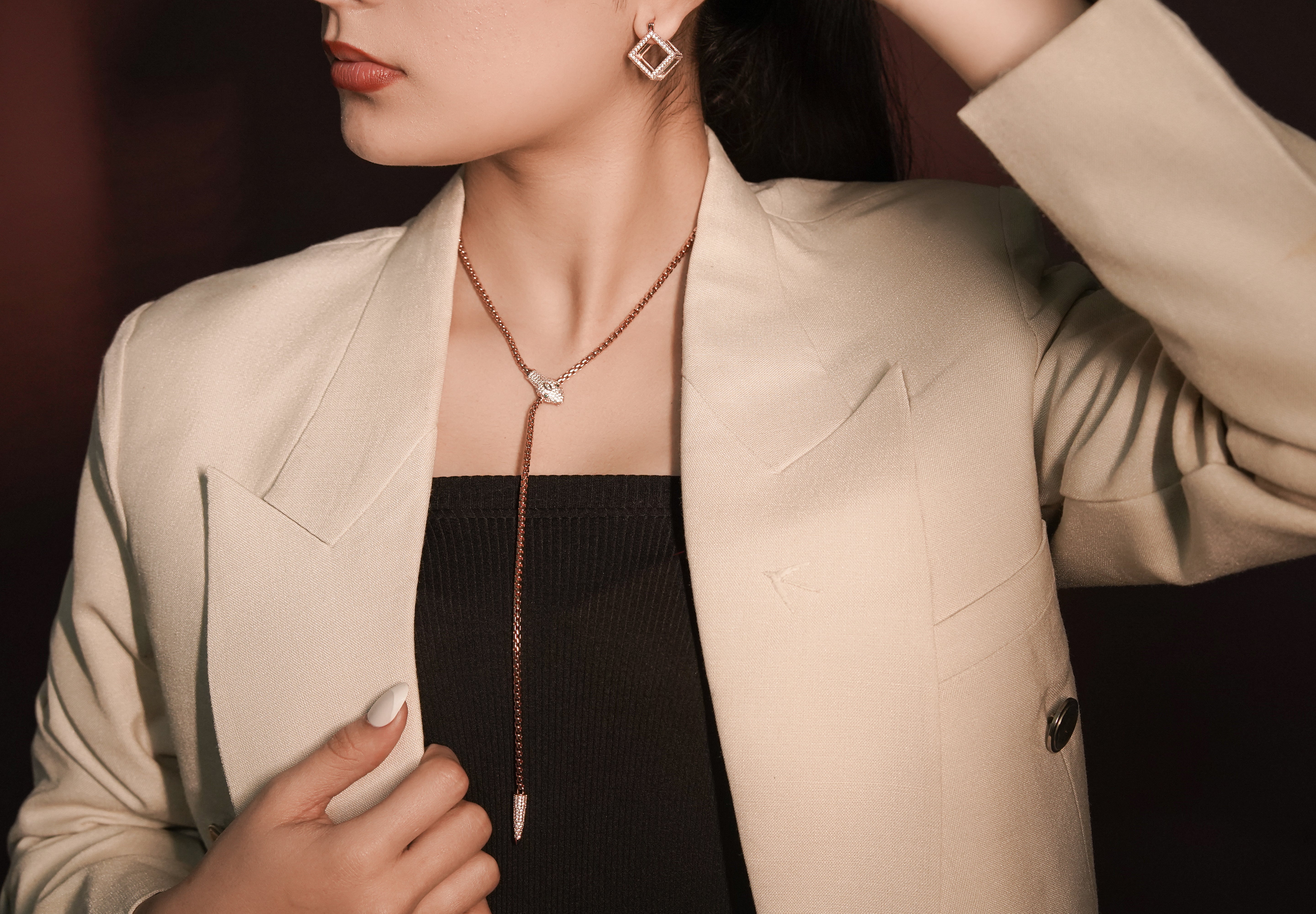The Serpent Lariat Necklace