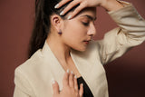 The "Amethyst Prism" Tapered Hoops