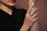 Emerald-Cut Halo Radiance Ring – Rose Gold Edition