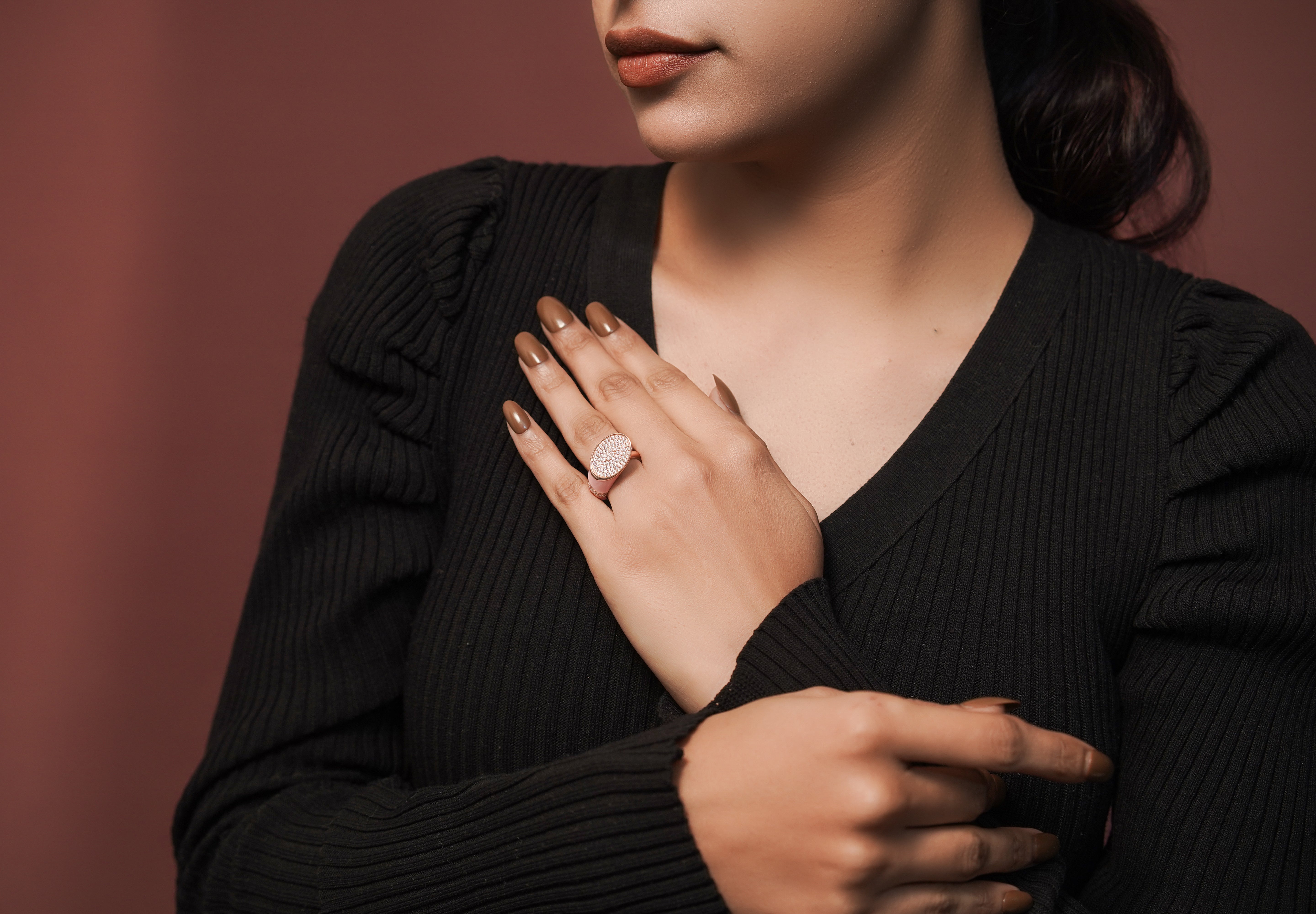 Kyra Oval Stardust Ring