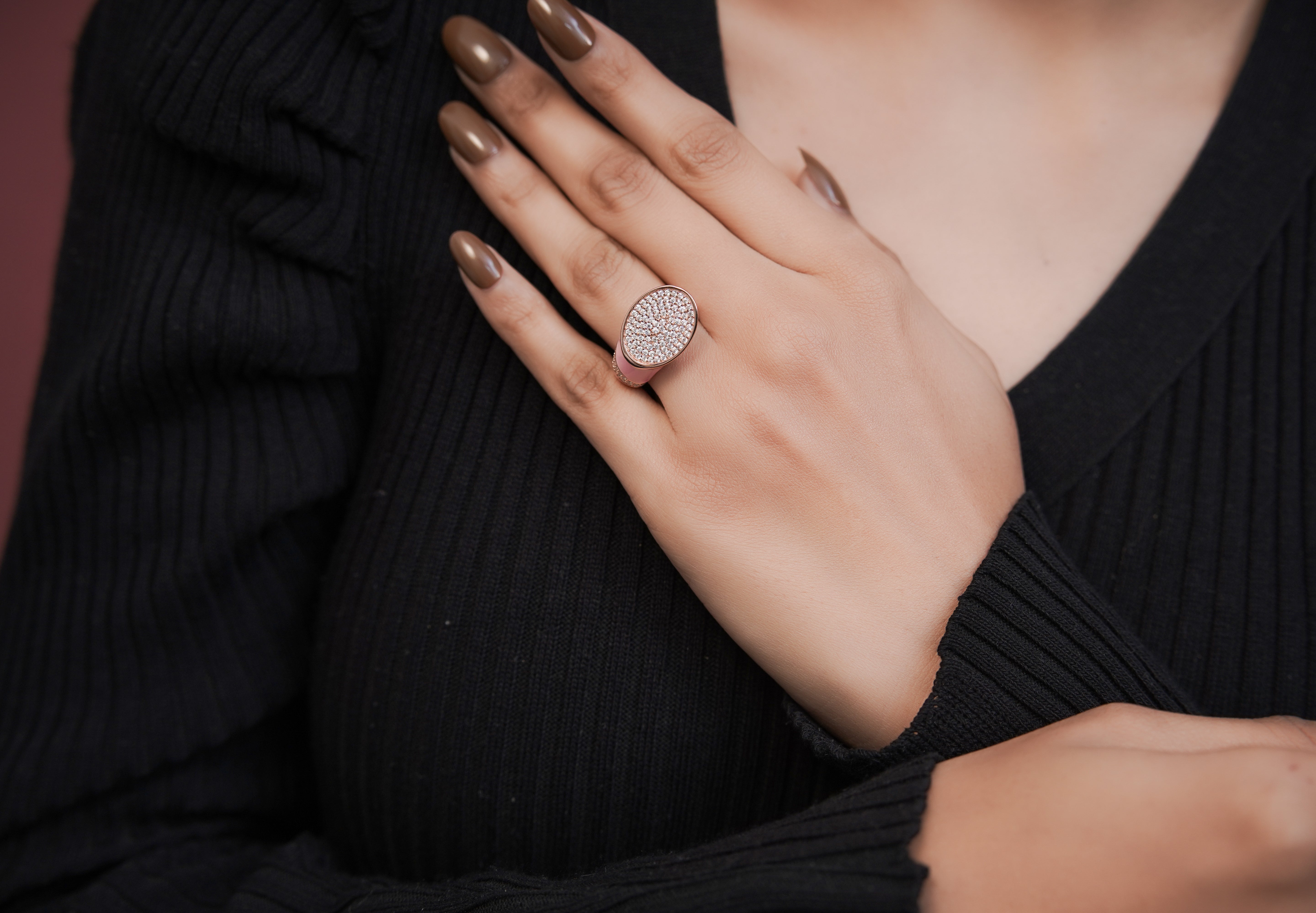 Kyra Oval Stardust Ring
