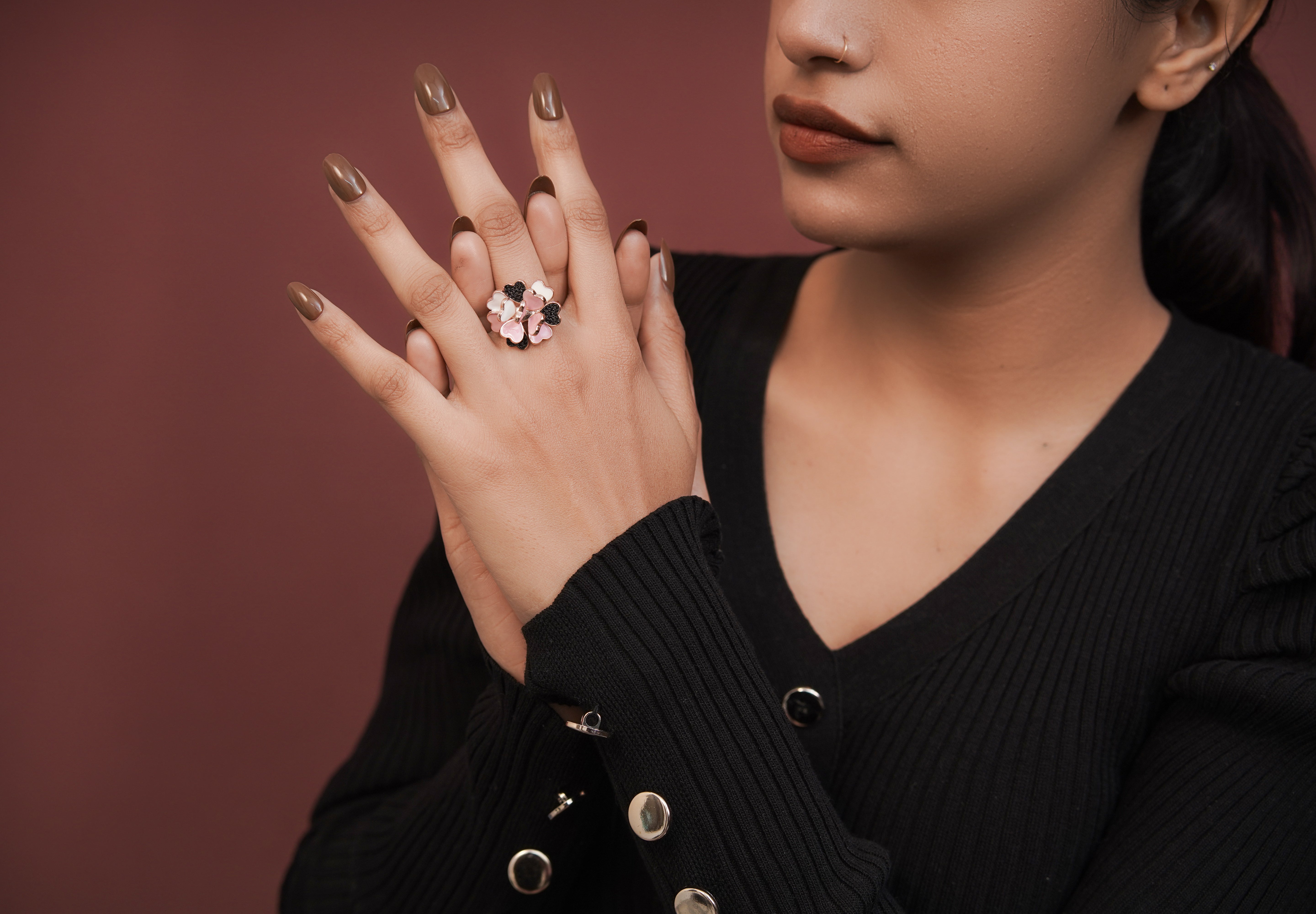 Kyra Blossom Heart Ring