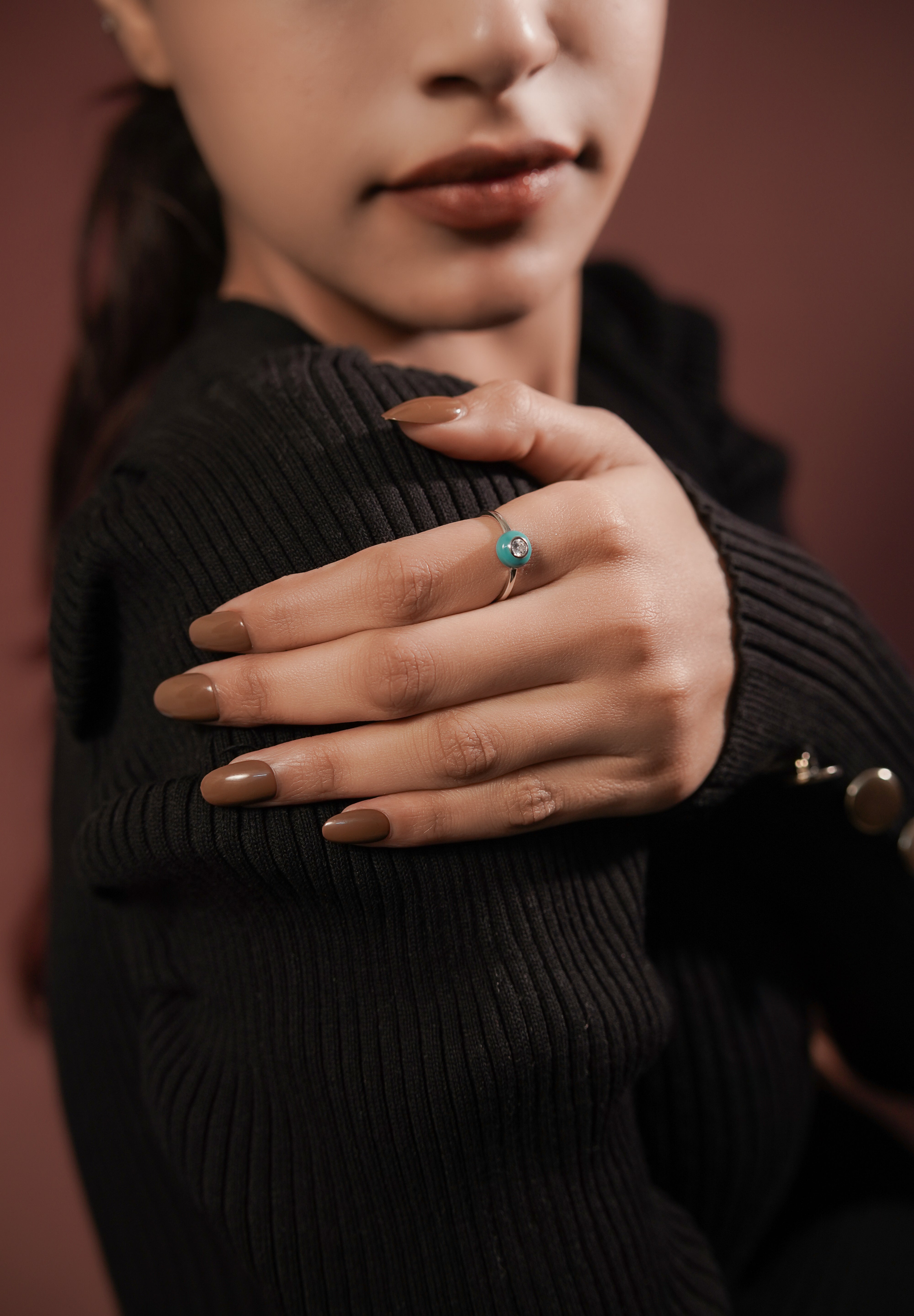 The Azure Orb Solitaire Ring
