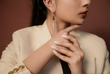 KYRA – Luxe Tapered Crystal Drop Earrings