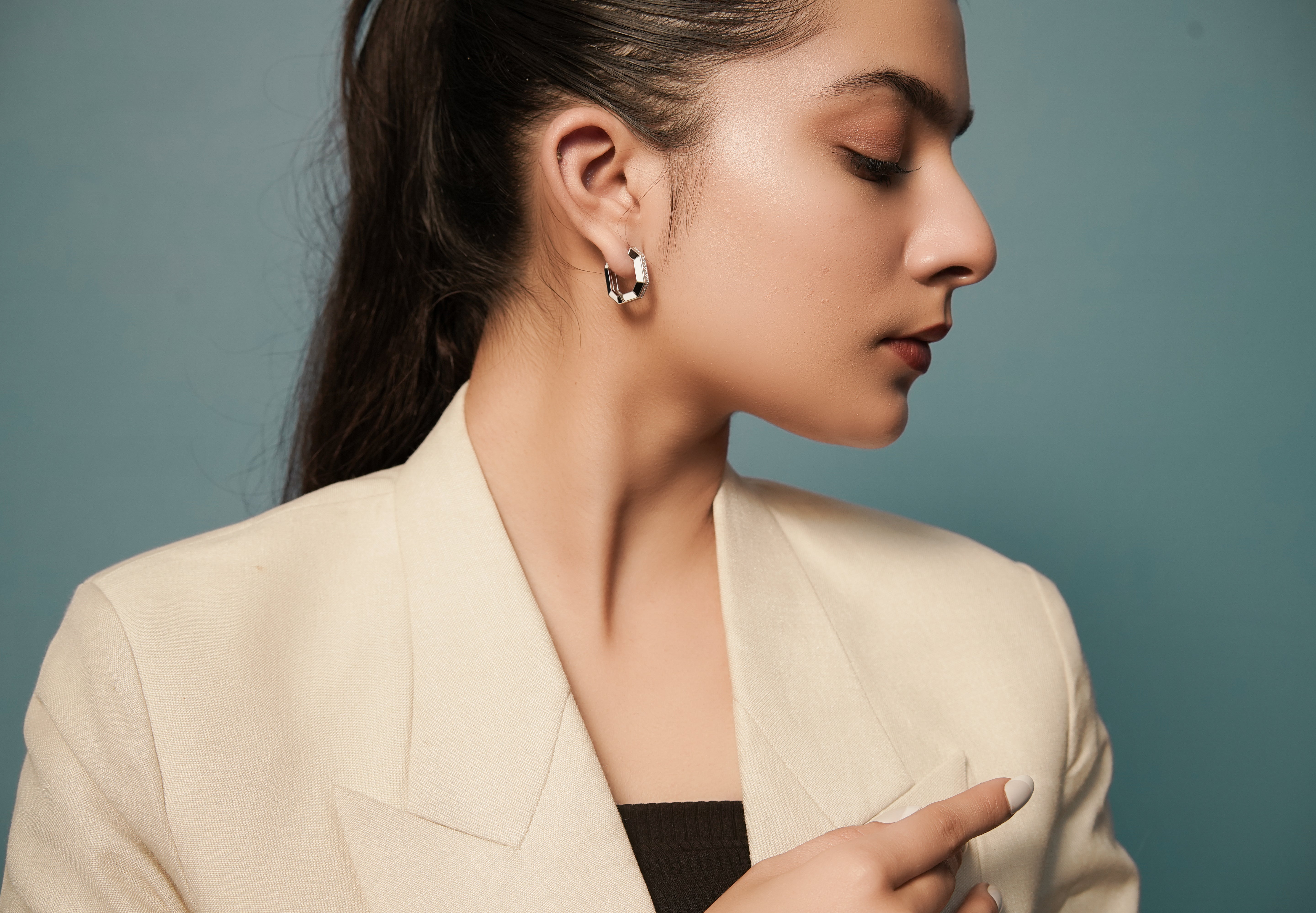 The Prism Hex Hoops