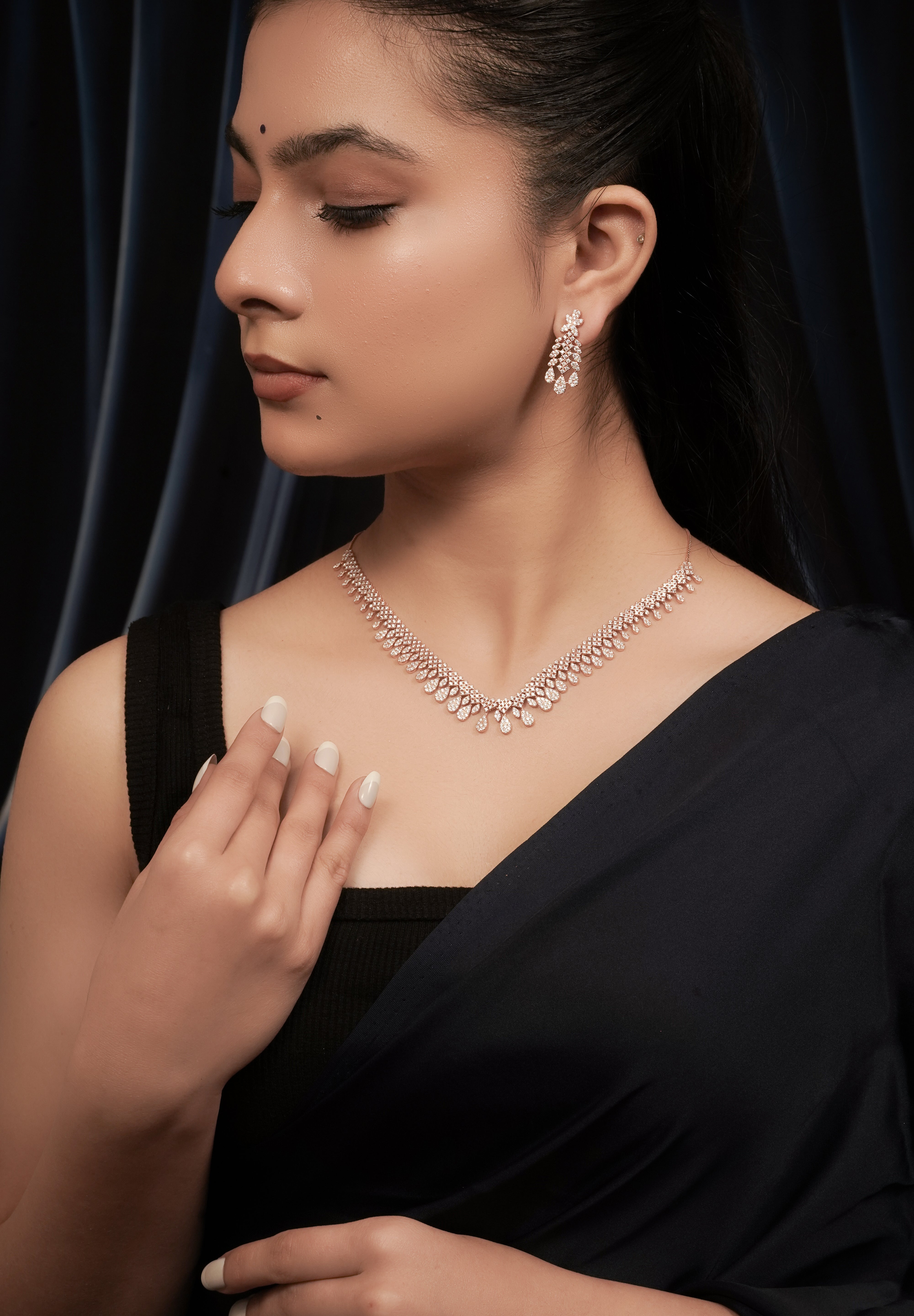 Kyra Celeste Dewdrop Necklace Set