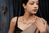 Kyra Rosé Wave Statement Necklace Set
