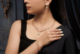 Emerald Green Kyra CZ Stone Rose Gold Set.