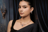 Kyra Celestial Azure Petal Collar Set.