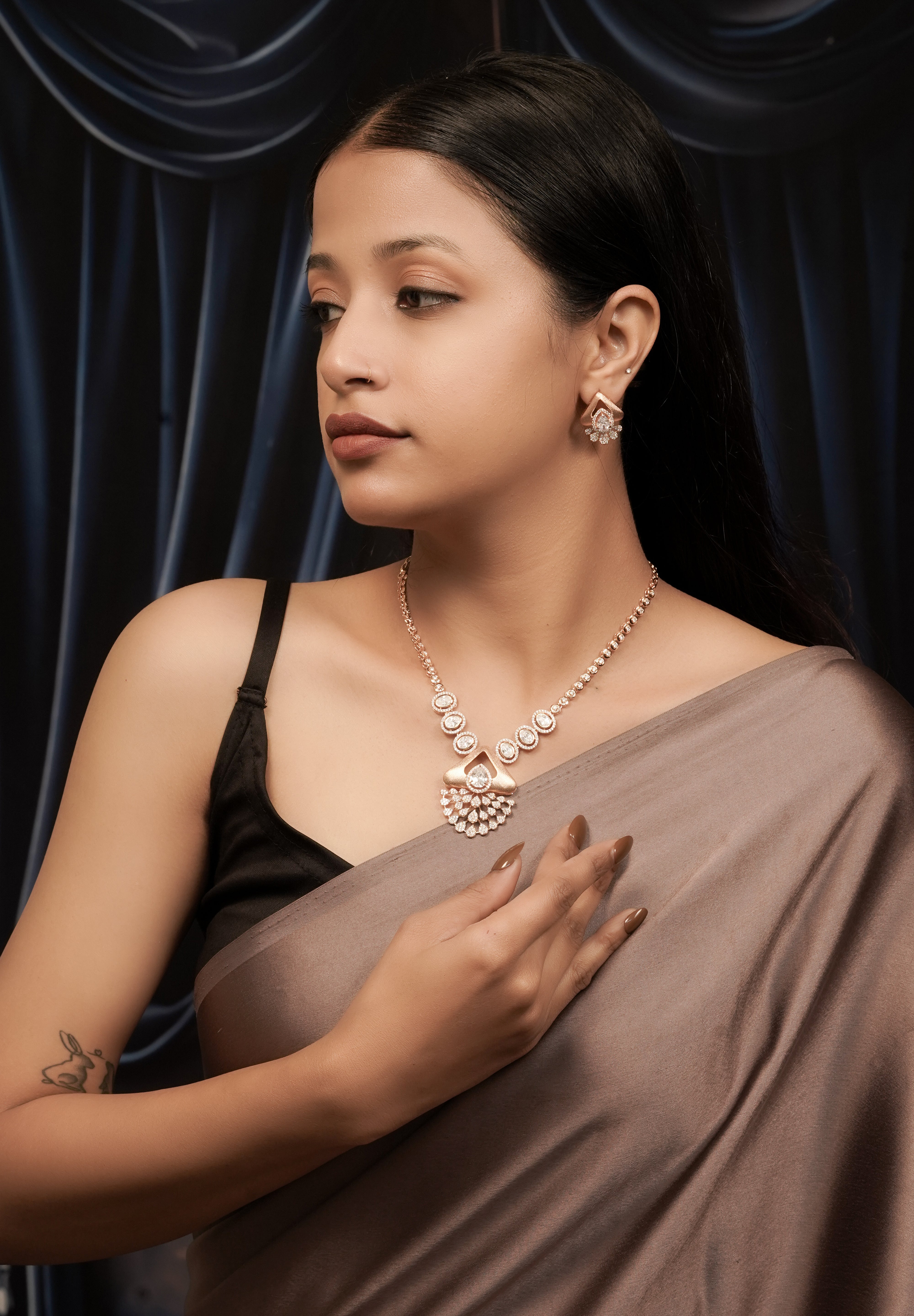 Kyra Triangle Motif  Diamond Set