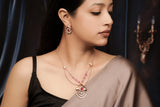 Kyra Pink Teardrop Rose Gold Set