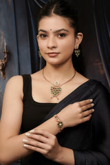 Kyra Emerald Fan Rose Gold Set