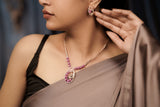 Kyra Magenta Curve Rose Gold Set
