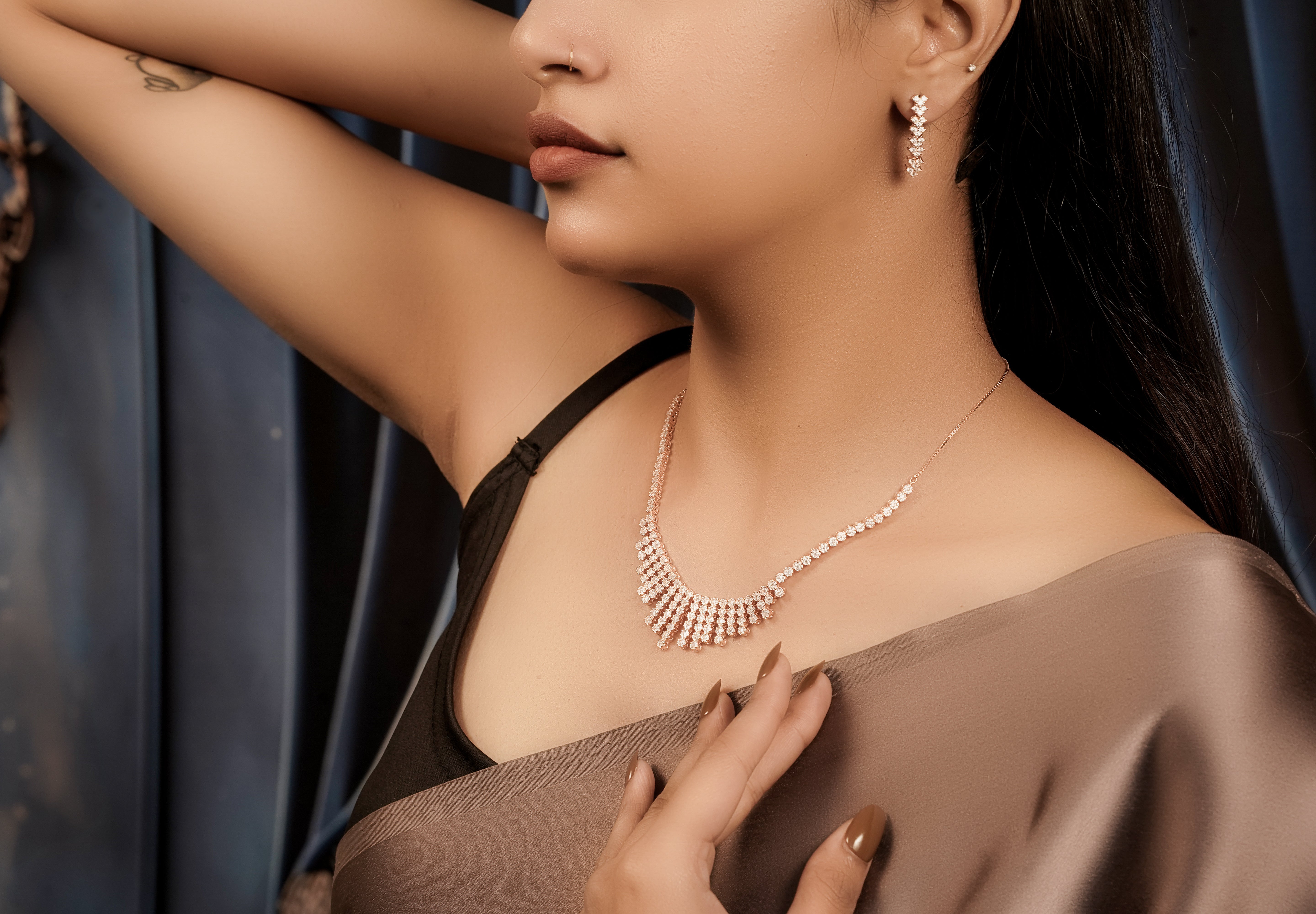 Prism Waterfall Necklace Set