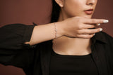 Ethereal Rose Gold Petal Link Bracelet