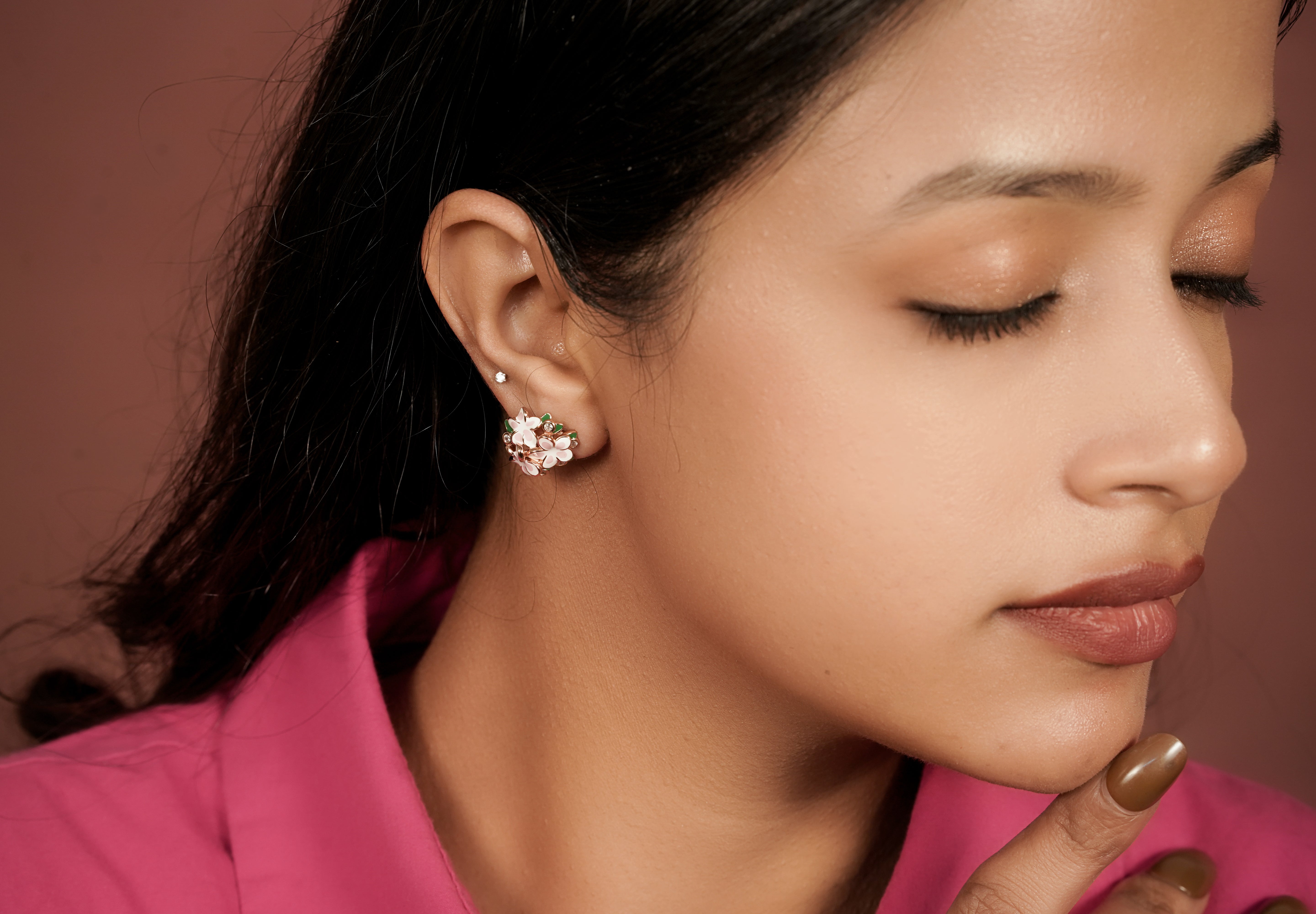 Kyra Blush Petal Studs