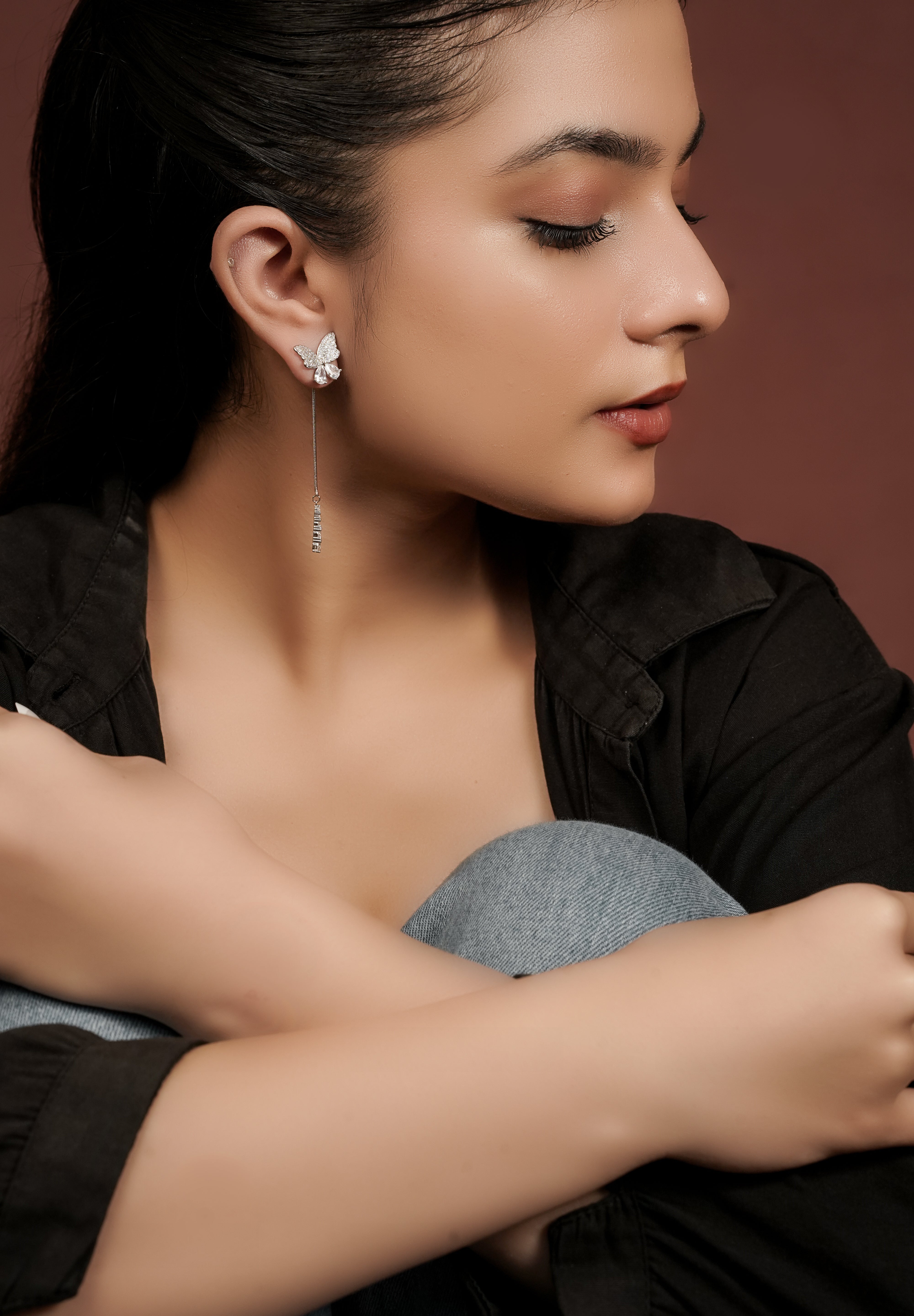 Kyra Dual Grace Drop Earrings