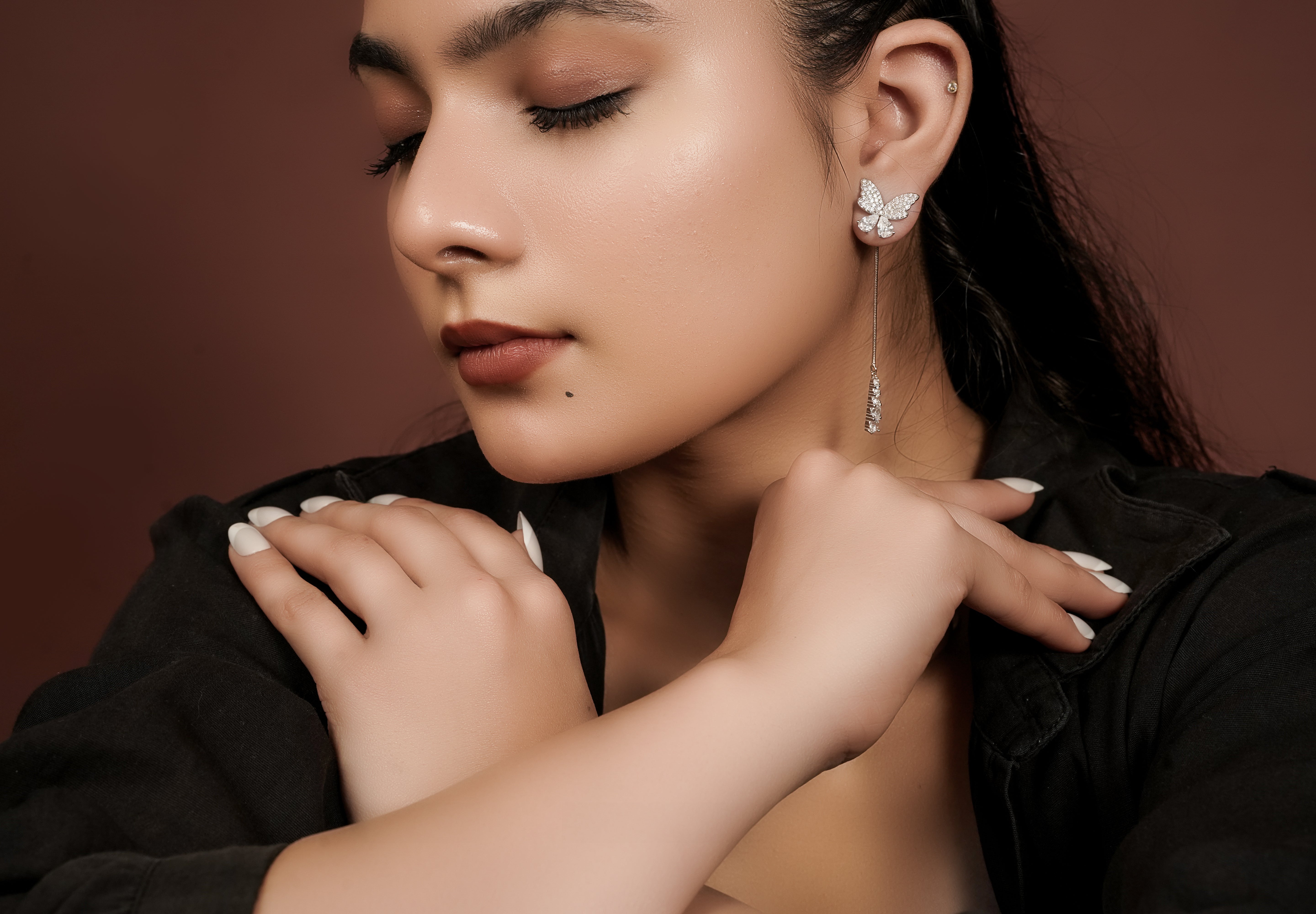 Kyra Dual Grace Drop Earrings