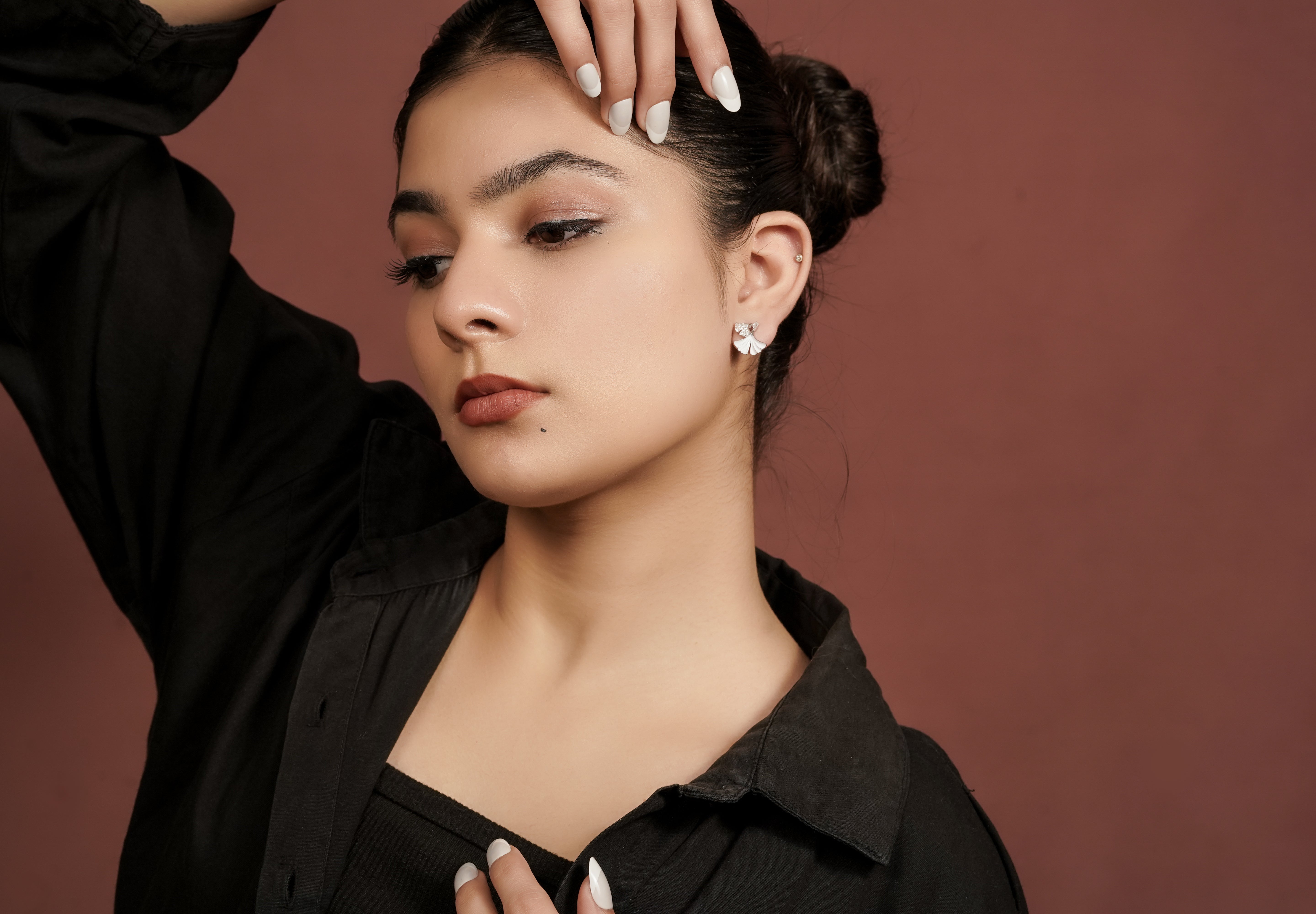 The Gilded Ginkgo Studs