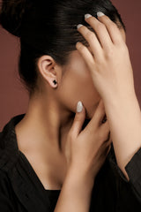 The Onyx Clover Studs