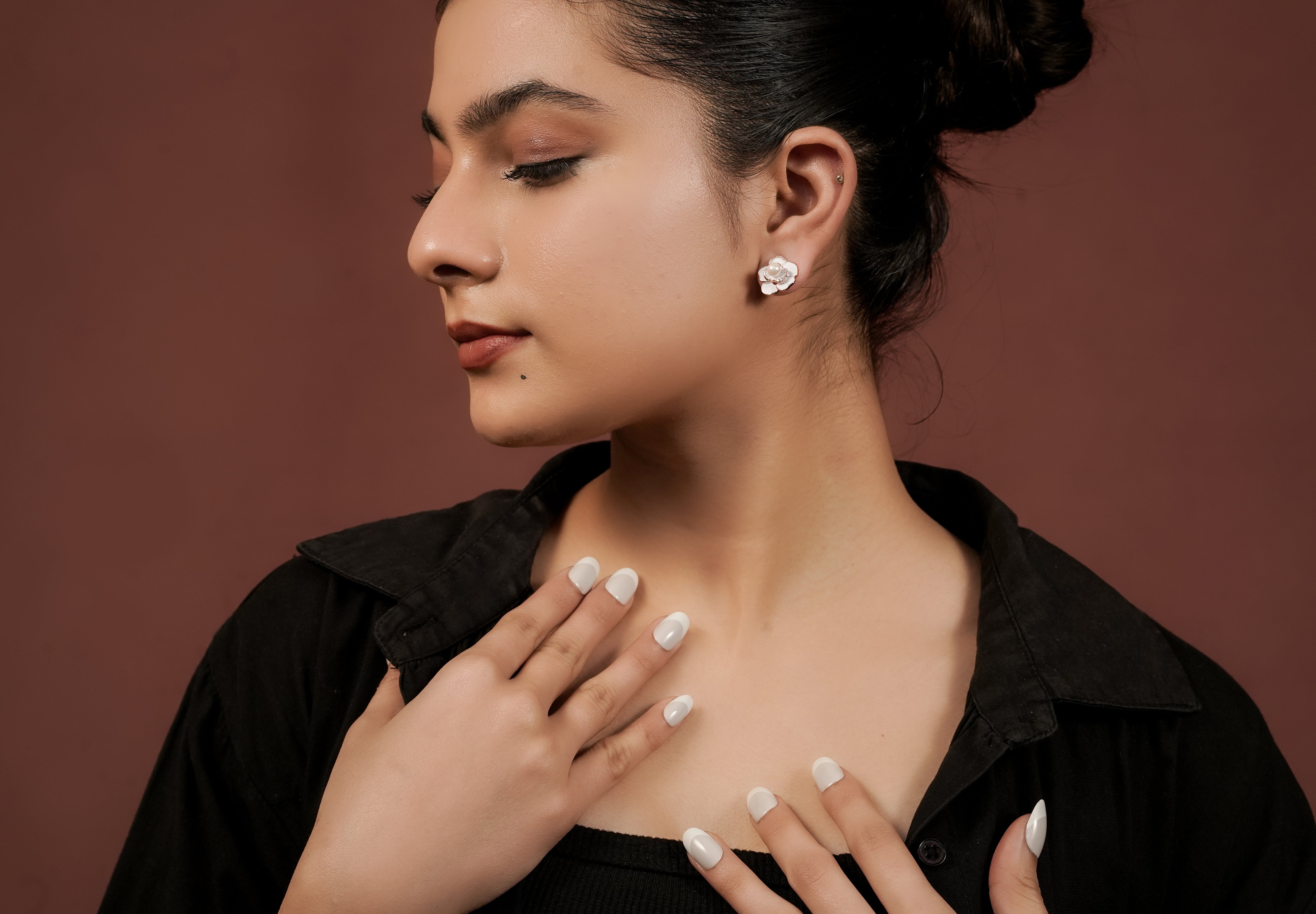 The Serene Heart-Drop Studs