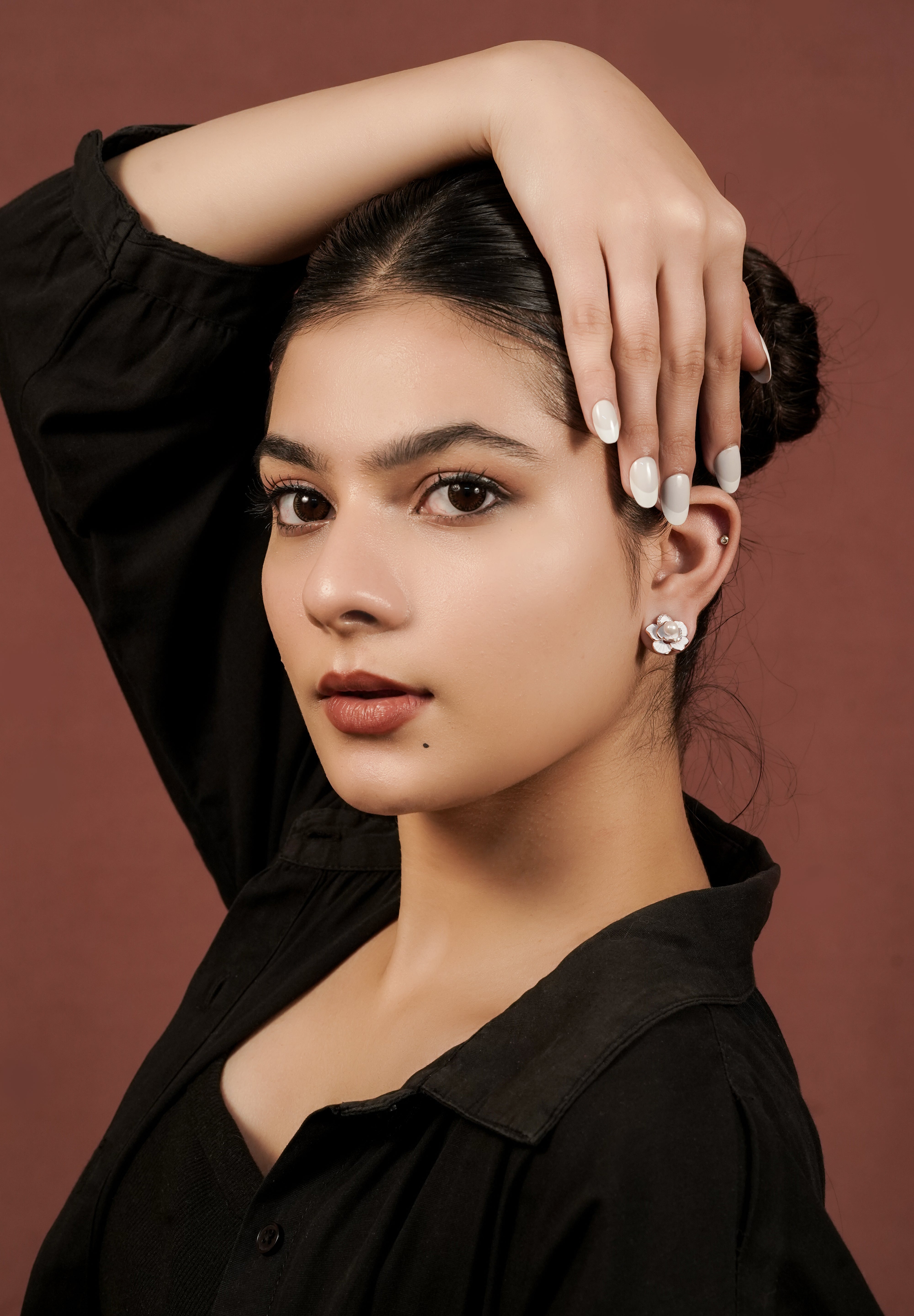 The Serene Heart-Drop Studs