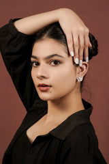 The Serene Heart-Drop Studs