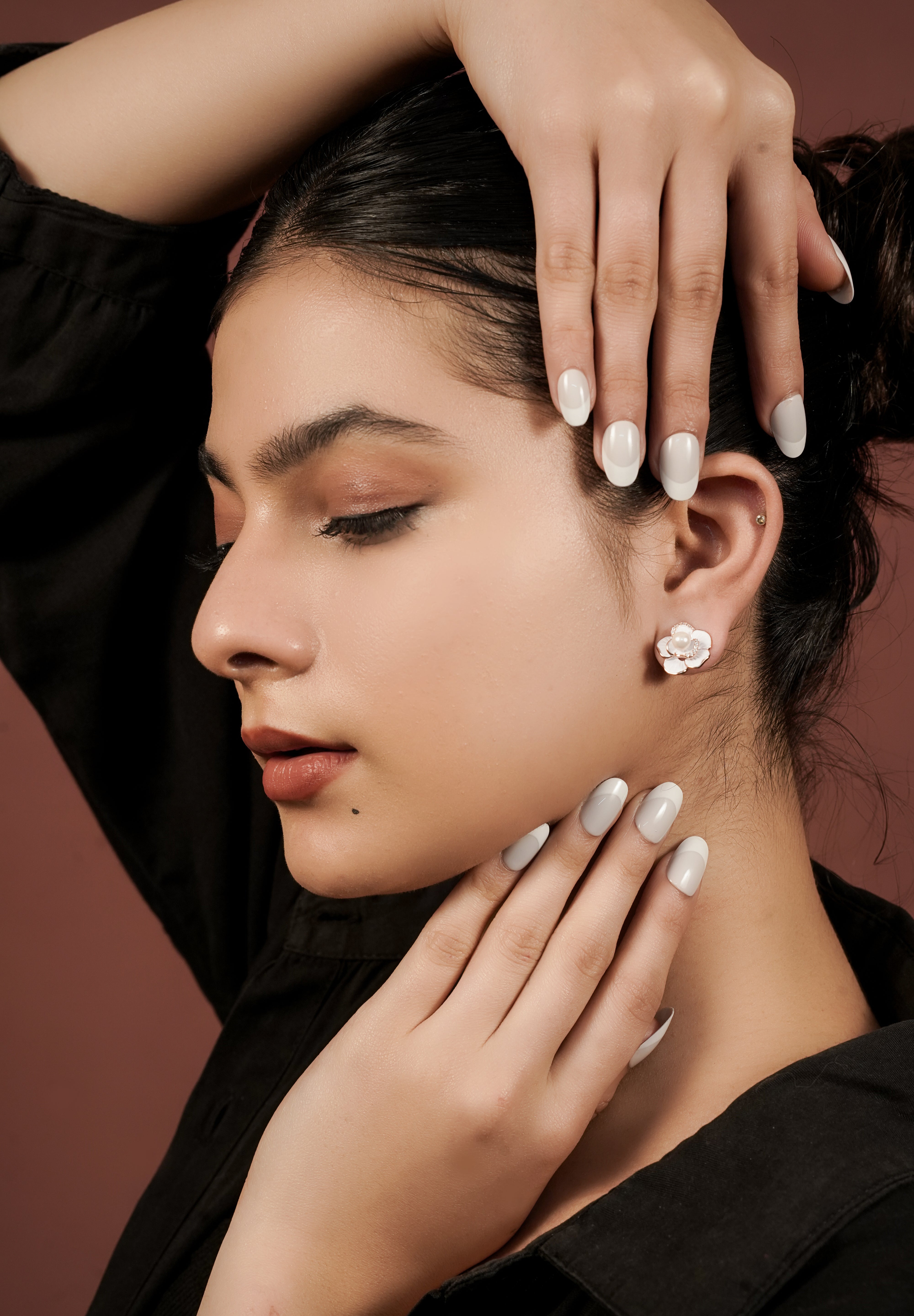 The Serene Heart-Drop Studs