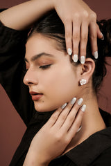 The Serene Heart-Drop Studs