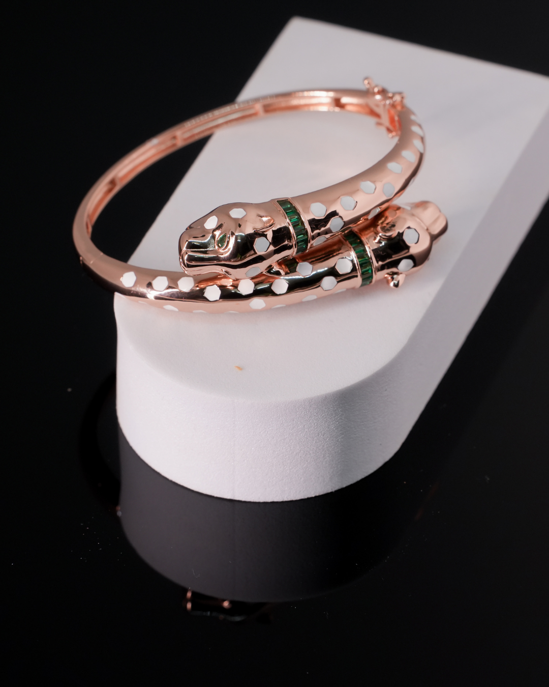 The Onyx Gaze Panther Bangle
