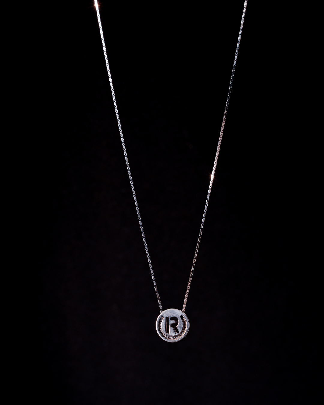 Circular Initial "R" Pendant